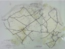 1956 Map of Upper Merion Township showing buildings that stood in 1849, and whether they were still standing, only ruins or destroyed.